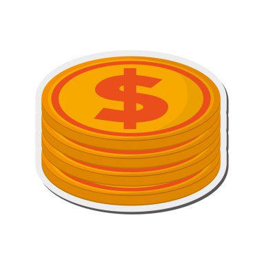 Doları para yığını simgesi