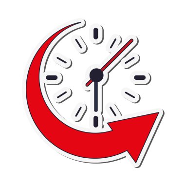 clock and arrow icon clipart