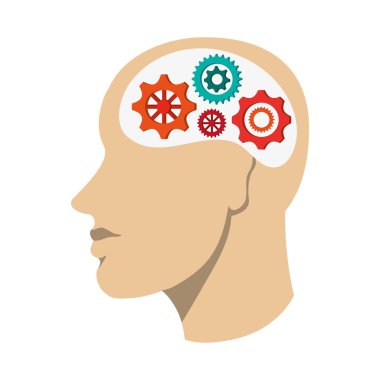 Vites simgesi olan insan kafası