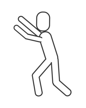 adam piktogram ulaşan simgesi