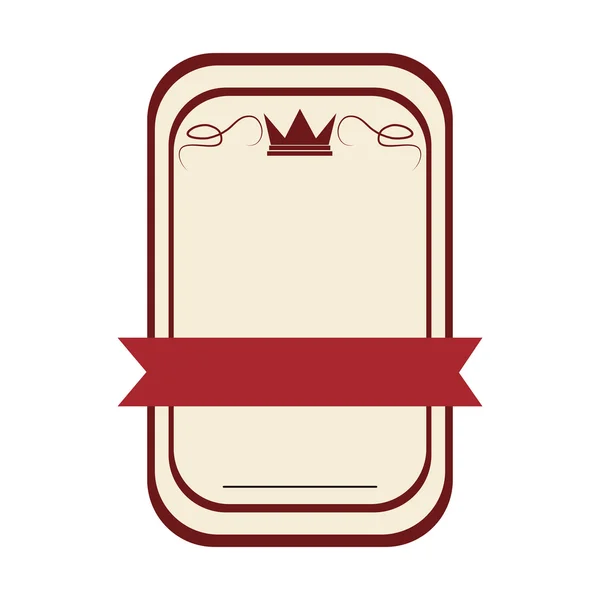 Couronne icône emblème masculin — Image vectorielle