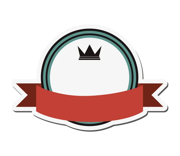 Coroa ícone emblema masculino — Vetor de Stock