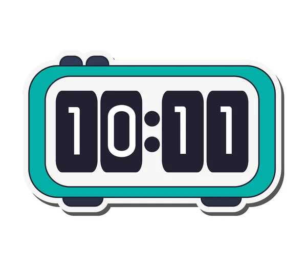 Despertador digital icono del reloj — Vector de stock