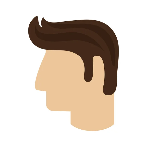 Hombre cabeza icono de perfil — Vector de stock