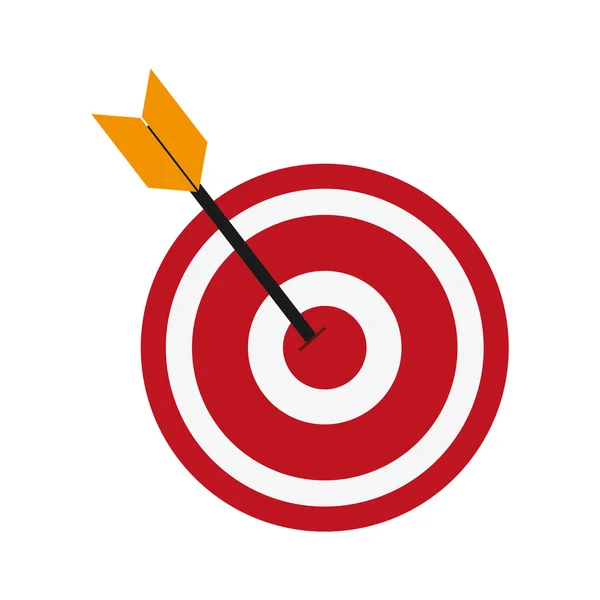 Bullseye and arrow icon — Stock Vector