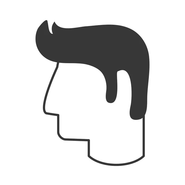 Иконка профиля головы человека — стоковый вектор
