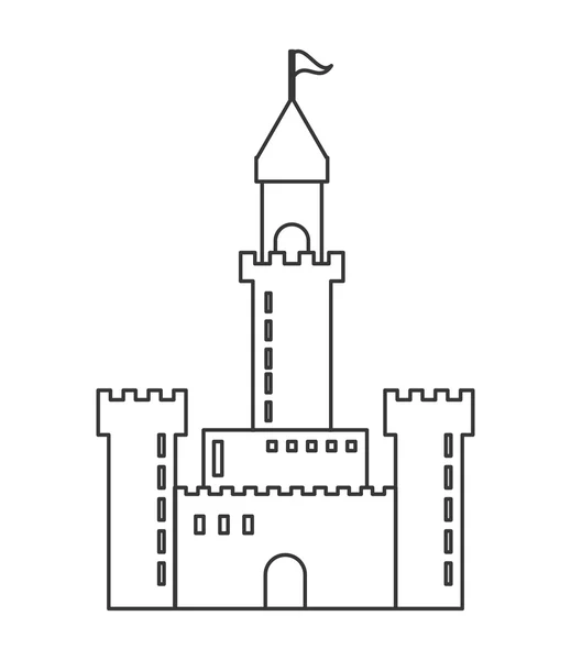 Duży zamek ikona — Wektor stockowy