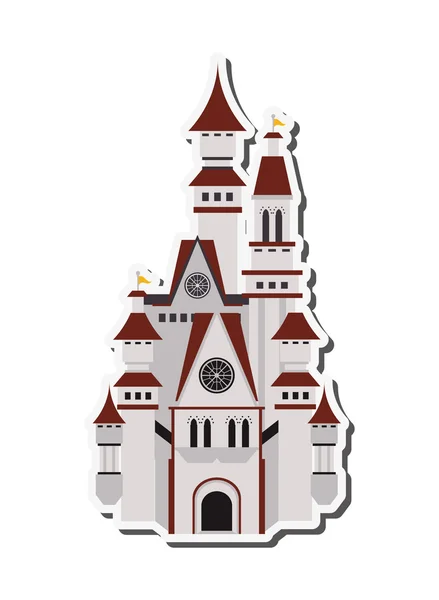 Grote kasteel pictogram — Stockvector