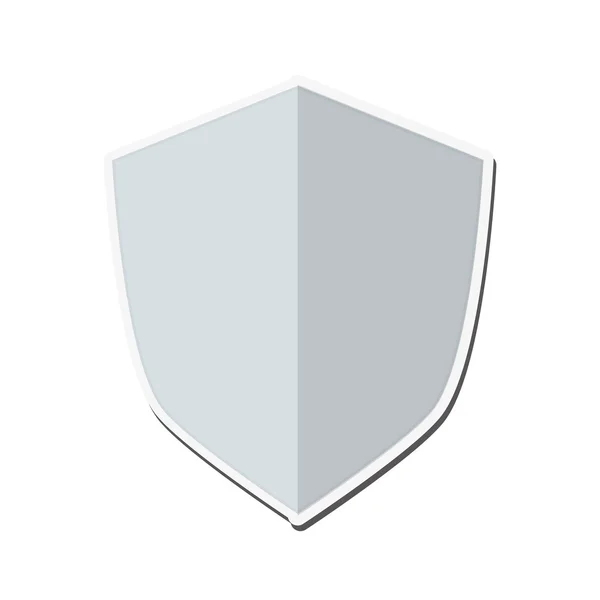 Ícone escudo em branco — Vetor de Stock