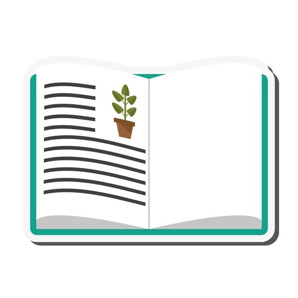 Icono del libro de biología — Vector de stock