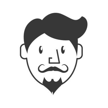 hippi tarzı adam karikatür tasarım