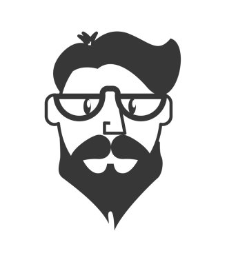 hippi tarzı adam karikatür tasarım