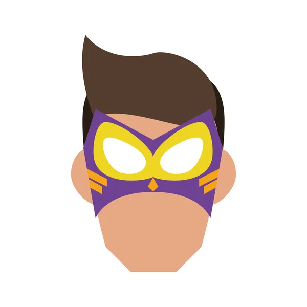 Superhero superman mask face design — Stock Vector