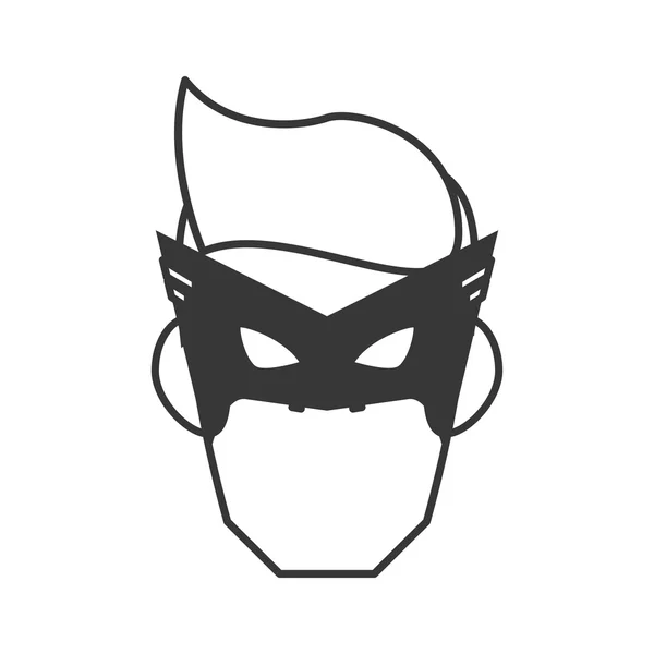 Superhero superman mask face design — Stock Vector