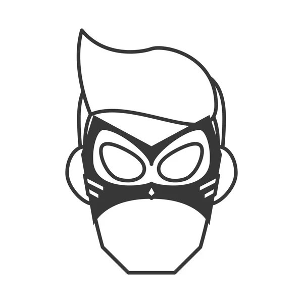 Superhero superman mask face design — Stock Vector