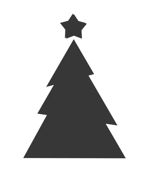 Pine tree vrolijk chistmas ontwerp — Stockvector