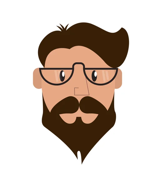 Hipster style mann cartoon design — Stockvektor