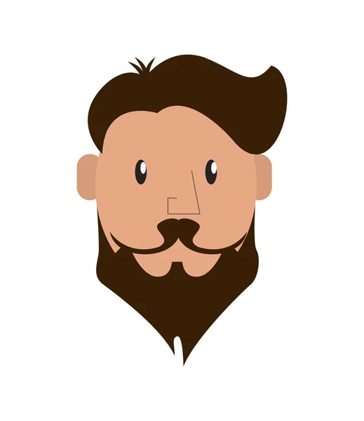 Estilo hipster homem desenho animado design — Vetor de Stock