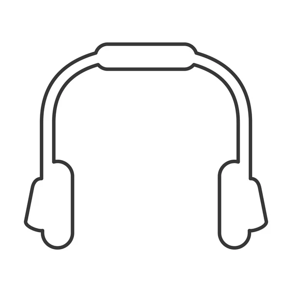 Auriculares música sonido diseño — Vector de stock