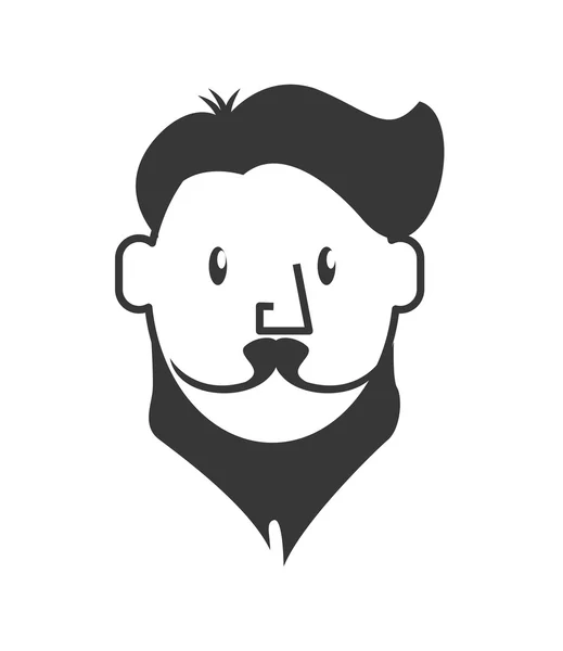 Estilo hipster homem desenho animado design — Vetor de Stock