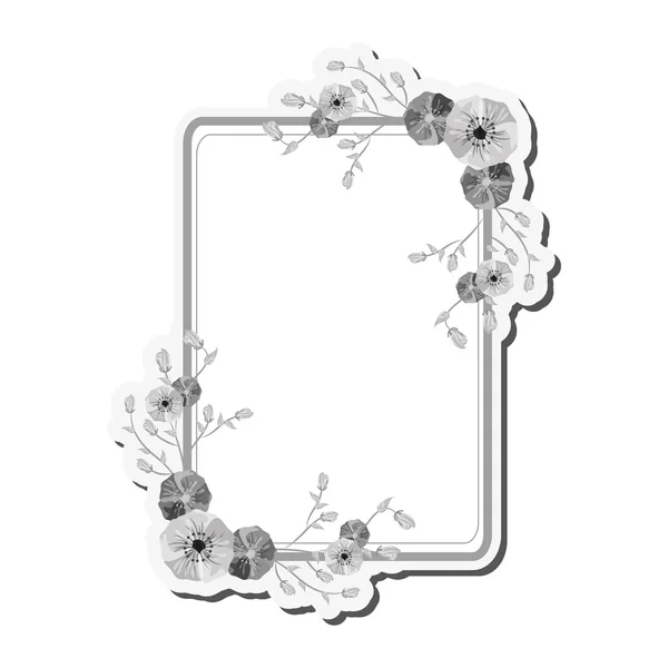 Blumenrahmen-Ikone — Stockvektor