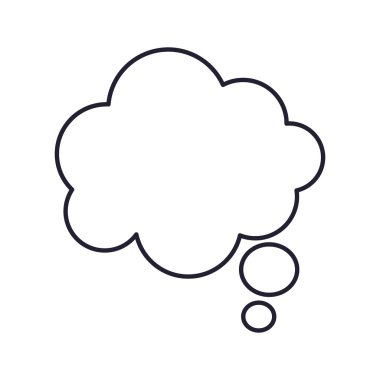 düşünce balonu simgesinin