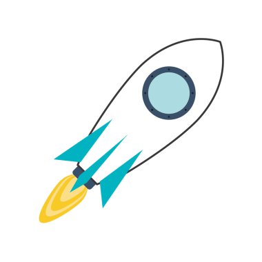 renkli oyuncak roket simgesi