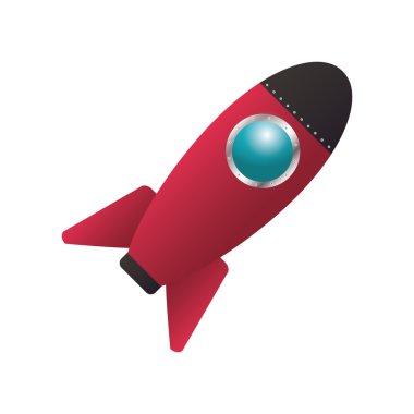 renkli oyuncak roket simgesi