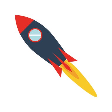 renkli oyuncak roket simgesi