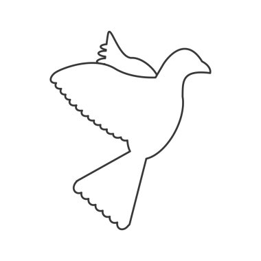 Güvercin siluet simge