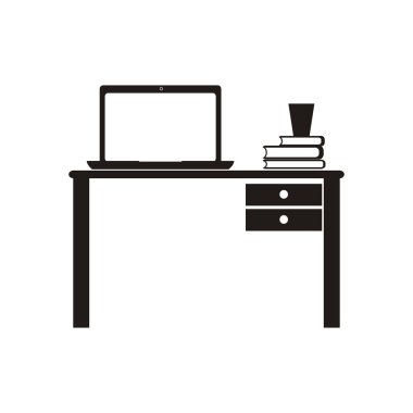 İşyeri Resepsiyon lambası ve bilgisayar simgesi