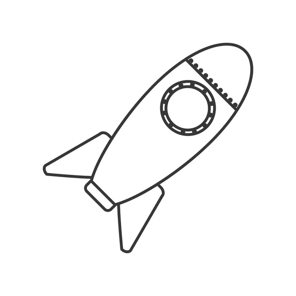 Toy rocket icon — Stock Vector