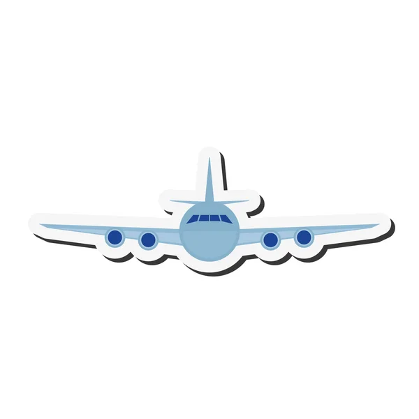Één vliegtuig pictogram — Stockvector