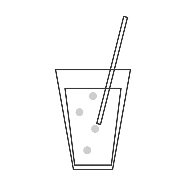 Glas frisdrank pictogram — Stockvector