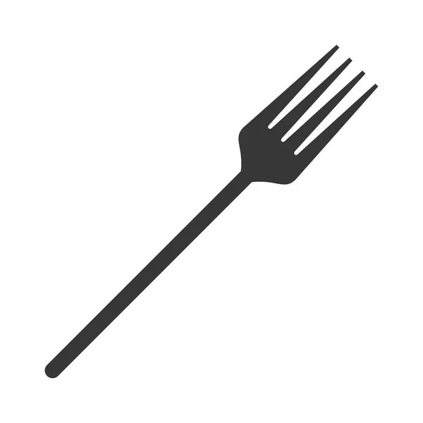 Ícone de garfo único —  Vetores de Stock