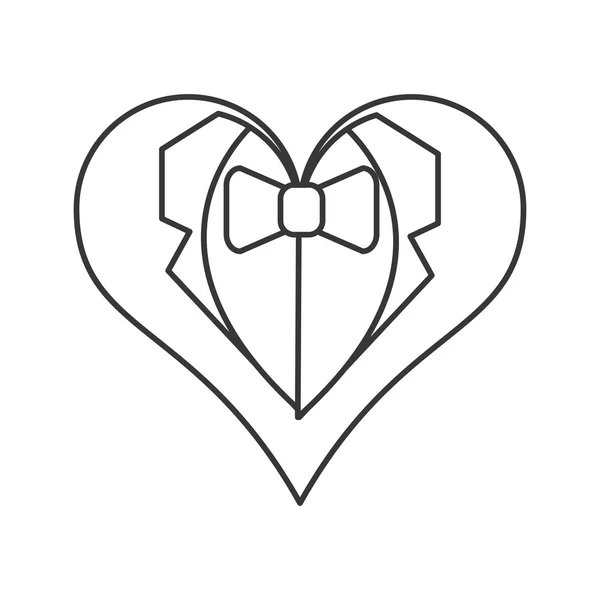 Icono del corazón novio feliz — Vector de stock