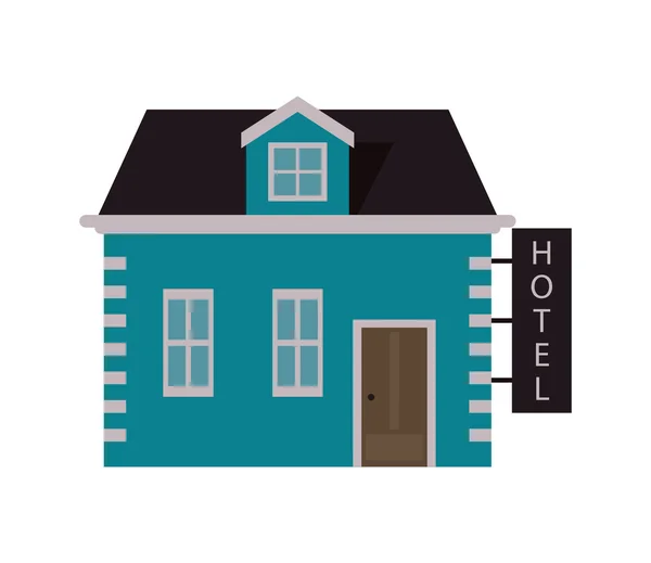Pretty house hotel icon — Stock Vector