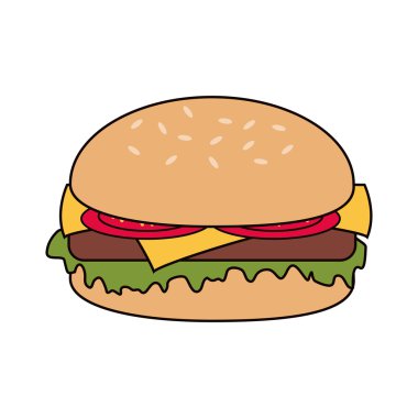 Hamburger snack öğle yemeği tasarım