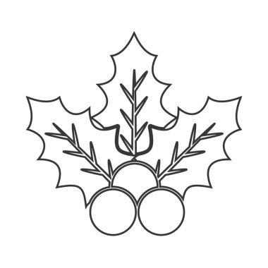 neşeli Noel tasarım bitki yaprakları