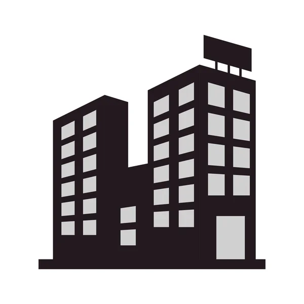 单幢式大厦图标 — 图库矢量图片