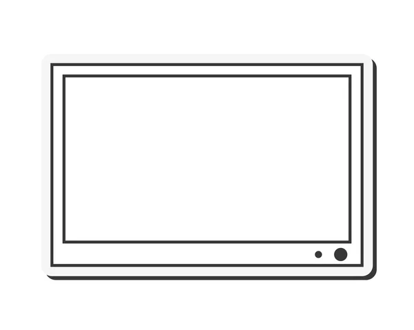 Icono de TV de pantalla plana — Vector de stock