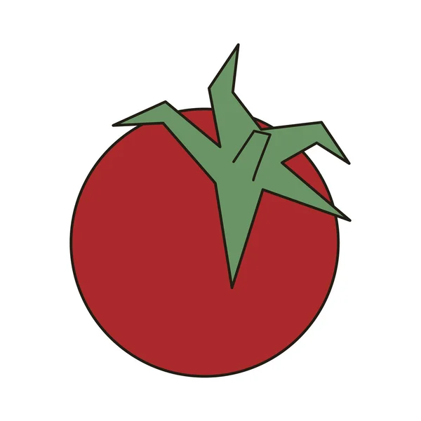 Diseño de alimentos ecológicos de tomate — Vector de stock