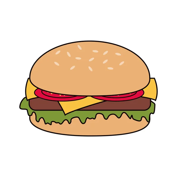 Hamburguesa snack almuerzo diseño — Archivo Imágenes Vectoriales