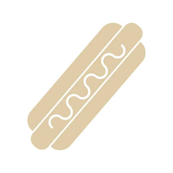 Sosisli sandviç snack öğle yemeği tasarım — Stok Vektör