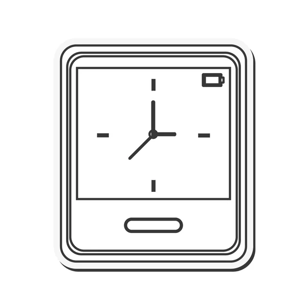 Годинник гаджета час дизайн — стоковий вектор