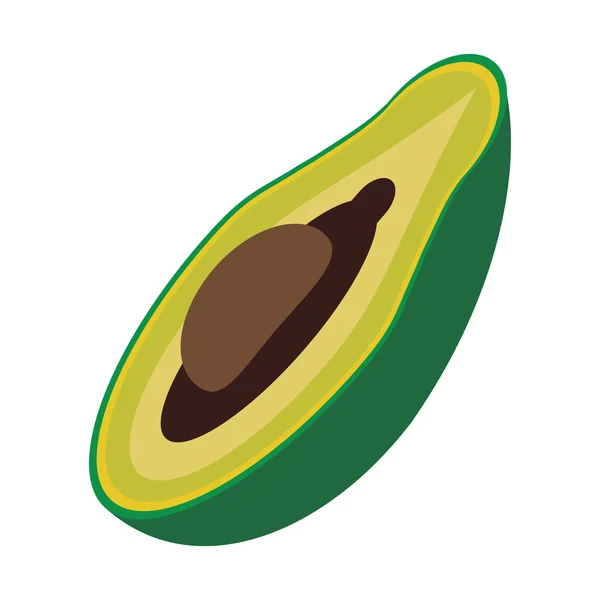 Авокадо органические продукты питания — стоковый вектор