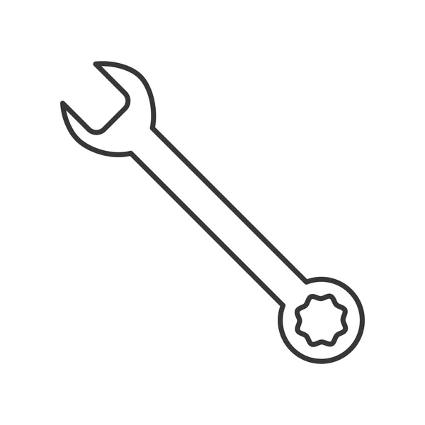 Γαλλικό κλειδί εργαλείο επισκευής σχεδιασμού — Διανυσματικό Αρχείο