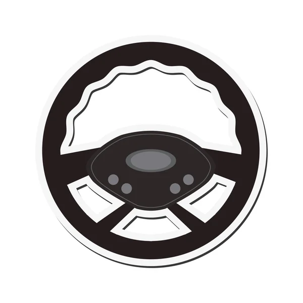 Steering wheel car automobile design — Stock Vector