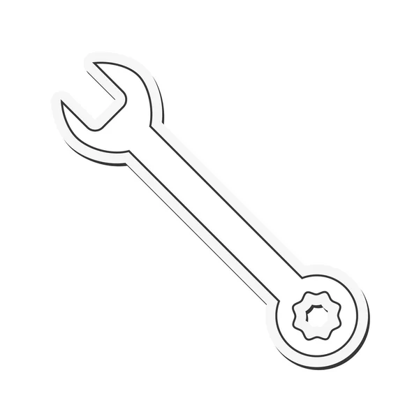 Wrench tool repair design — Stock Vector