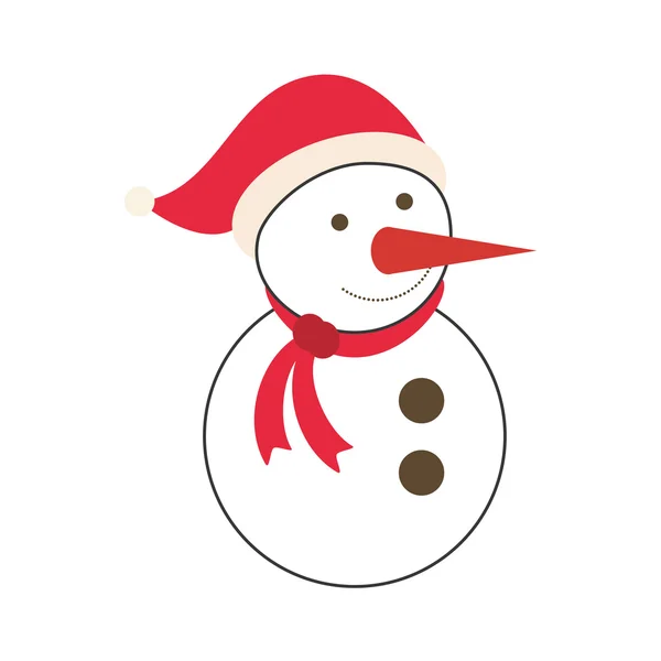 Kardan adam neşeli Noel tasarım — Stok Vektör